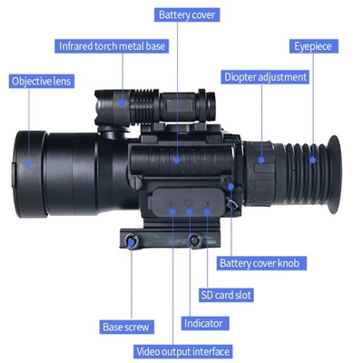 55mm Επανάσταση ματιών KDS1W 3.7X-11X Ψηφιακή νυχτερινή όραση για κυνήγι IP65