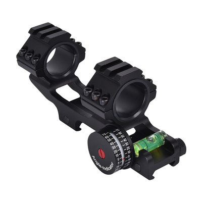 Πεδίο εφαρμογής Mount Matte Black Finish Dual Rings Δείκτης επιπέδου και γωνίας φυσαλίδας για 21mm