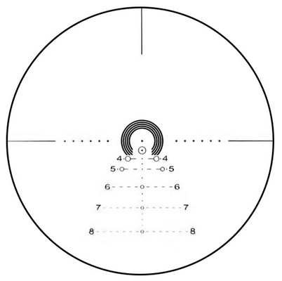 1-6x28 IRF μεταβλητή οπτική FFP Πεδίο εφαρμογής για τον τύπο πλέγματος BDC και ρύθμιση παράλλαξης 100YDS