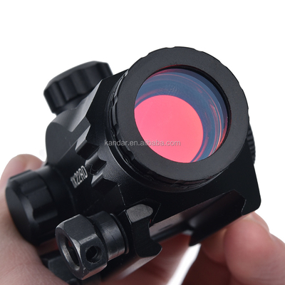 1x Mini Red Dot Sight για φωτισμό κυνηγιού 6 επίπεδα Κόκκινος τύπος κουμπιού