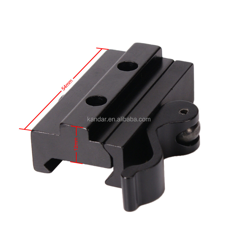 Ολ-μεταλλικός προσαρμογός Riser Mount για 21mm έως 11mm Κράτησης Κρεμπής σε μαύρο κράμα αλουμινίου